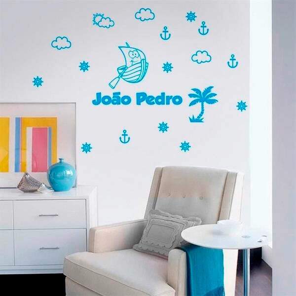 Adesivo De Parede Infantil Barquinhos 2 - Médio 60x50cm