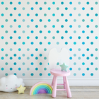 Adesivo de Parede Infantil Bolinhas Tons de Azul 140un