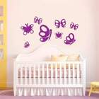 Adesivo De Parede Infantil Borboletas Mod. 5 - Pequeno 50x50cm