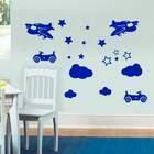 Adesivo De Parede Infantil Carros E Aviões-m 60x60cm