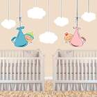 Adesivo De Parede Infantil Casal De Gêmeos - Médio 93x48cm