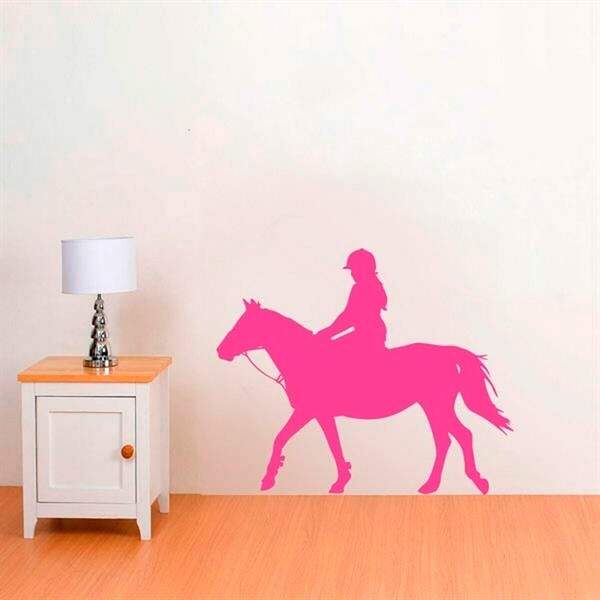 Adesivo De Parede Infantil Cavalo Cavalgando Mod. 1 - Extra G