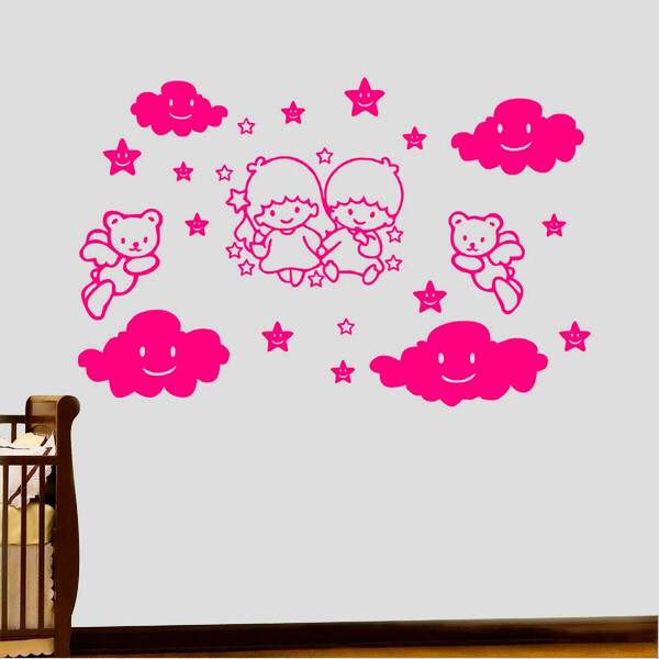 Adesivo De Parede Infantil Céu Estrelado-m 84x50cm