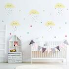 Adesivo De Parede Infantil Chuva De Amor Nuvens