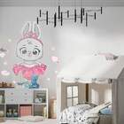 Adesivo De Parede Infantil Coelhinha Bailarina-es 100x89cm
