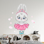 Adesivo De Parede Infantil Coelhinha Bailarina-es 100x89cm