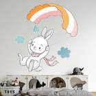 Adesivo De Parede Infantil Coelinha De Para Quedas-eg 85x72