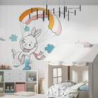 Adesivo De Parede Infantil Coelinha De Para Quedas-p 55x47cm