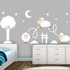 Adesivo De Parede Infantil Contando Carneirinhos - Grande 175