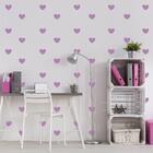 Adesivo De Parede Infantil Coração Lilás