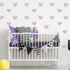 Adesivo De Parede Infantil Coração Lilás Chevron