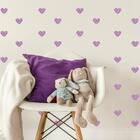 Adesivo De Parede Infantil Coração Lilás Poá Bolinhas