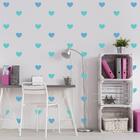 Adesivo De Parede Infantil Coração Tons De Azul
