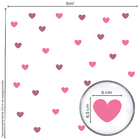 Adesivo De Parede Infantil Coração Tons De Rosa