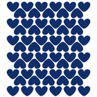 Adesivo De Parede Infantil Corações Azul Royal 55un