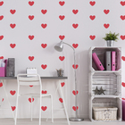 Adesivo De Parede Infantil Corações Vermelhos 55un