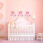 Adesivo De Parede Infantil Coroas De Princesa-g 122x40cm