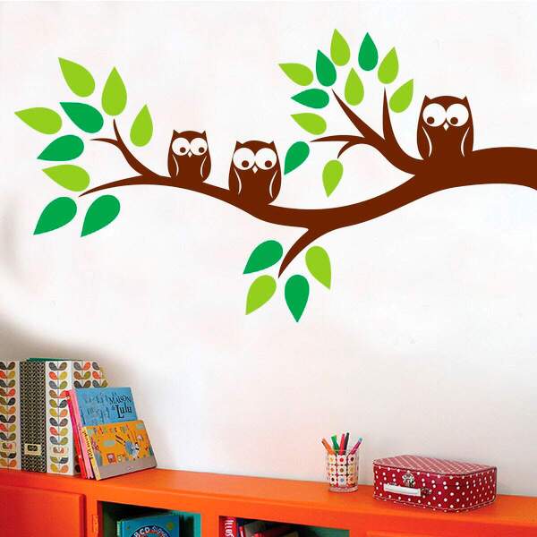 Adesivo De Parede Infantil Coruja No Galho - Extra Grande 110