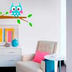 Adesivo De Parede Infantil Corujinha No Galho - Pequeno 65x50