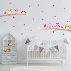 Adesivo De Parede Infantil Corujinhas No Galho