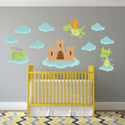 Adesivo De Parede Infantil Dragões Alados