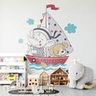 Adesivo De Parede Infantil Elefantinho Marinheiro-eg 85x75cm