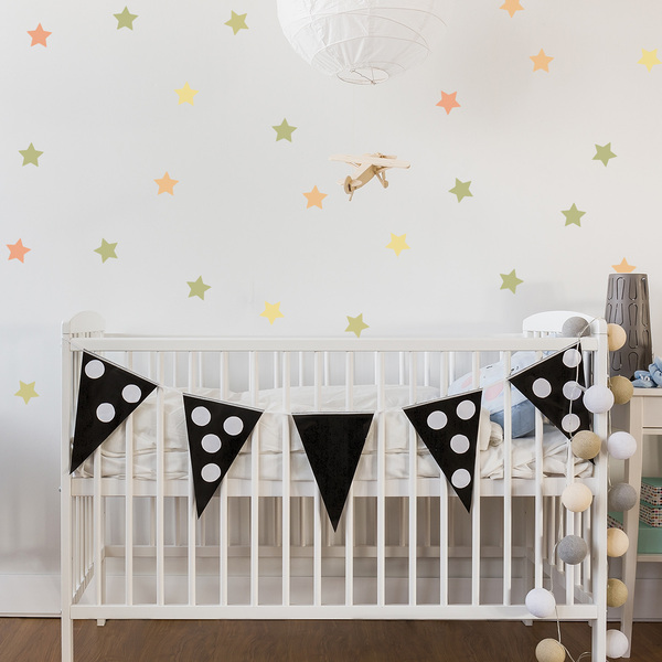 Adesivo de Parede Infantil Estrelas Verdes 108un