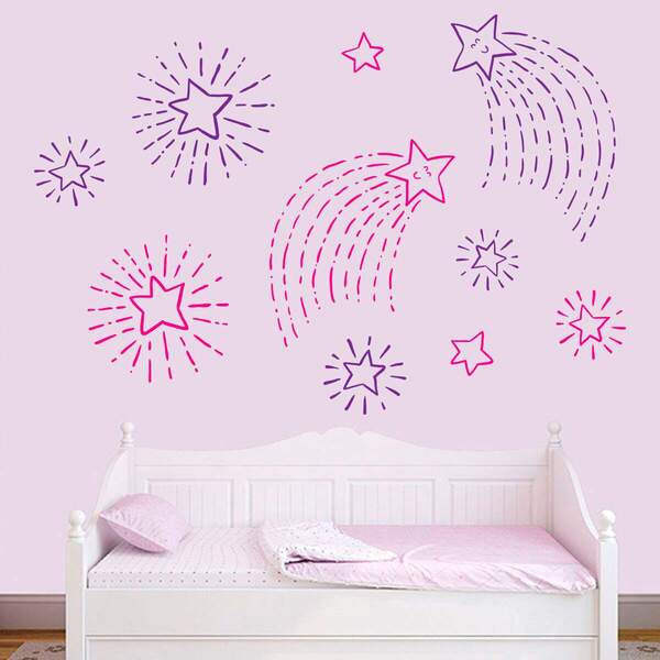 Adesivo De Parede Infantil Estrelinhas - Extra Grande 122x98cm