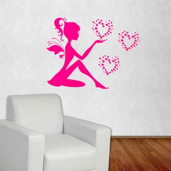 Adesivo De Parede Infantil Fada Modelo 2 - Grande 60x80cm