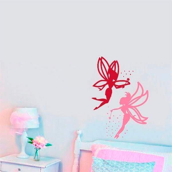 Adesivo De Parede Infantil Fadas - Pequeno 50x70cm
