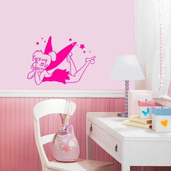 Adesivo De Parede Infantil Fadinha Mod.8 - Pequeno 35x50cm