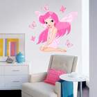 Adesivo De Parede Infantil Fadinha Mod. 10 - Médio 75x75cm