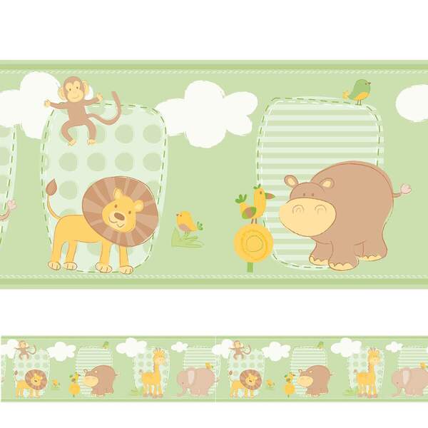 Adesivo De Parede Infantil Faixa Safari Baby 2