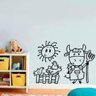 Adesivo De Parede Infantil Fazendinha - Extra Grande 98x68cm