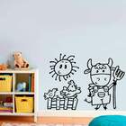 Adesivo De Parede Infantil Fazendinha - Grande 68x47cm