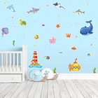 Adesivo De Parede Infantil Fundo Do Mar 76 Adesivos