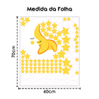 Adesivo De Parede Infantil Lua Estrelas E Nuvens - Estrelas A