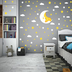 Adesivo De Parede Infantil Lua Estrelas E Nuvens - Estrelas A