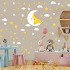 Adesivo De Parede Infantil Lua Estrelas E Nuvens - Estrelas A