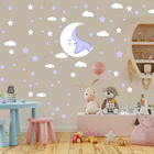 Adesivo De Parede Infantil Lua Estrelas E Nuvens - Estrelas R