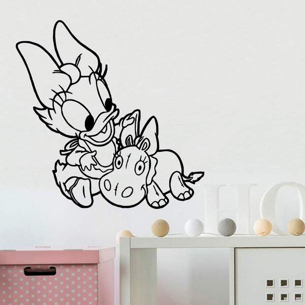 Adesivo De Parede Infantil Margarida Baby - Extra Grande 98x9