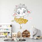 Adesivo De Parede Infantil Ovelinha Bailarina-m 65x64cm
