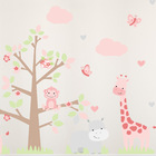 Adesivo de Parede Infantil para Quarto Safari Menina