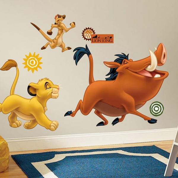 Adesivo De Parede Infantil Personagens Rei Leão Disney