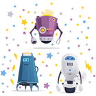 Adesivo De Parede Infantil Robôs Para Quarto