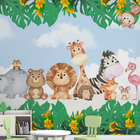 Adesivo De Parede Infantil Safari Lindo Na Selva Quarto 3mts