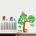 Adesivo De Parede Infantil Turminha Da Floresta -g 93x90cm