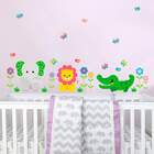 Adesivo De Parede Infantil Turminha Zoo Menina - Extra Grande