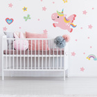 Adesivo de Parede Infantil Unicornio Rosa