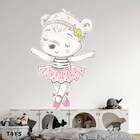 Adesivo De Parede Infantil Ursinha Bailarina 03-m 65x43cm